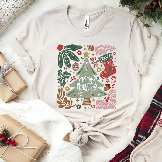 Boho Merry Christmas Tee