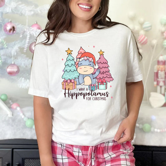 Hippopotamus for Christmas Tee