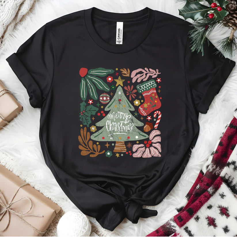 Boho Merry Christmas Tee