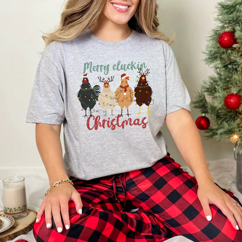 Merry Cluckin Christmas Tee or Sweatshirt