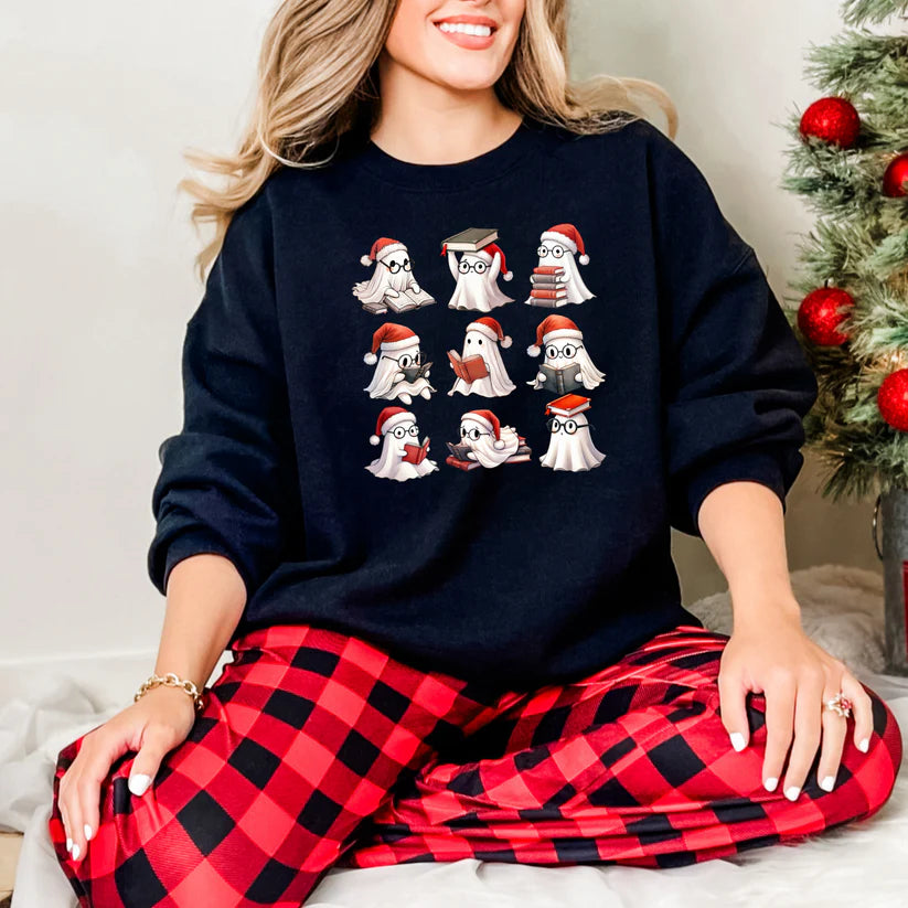 Reading Santa Ghosts Tee & Sweatshirts