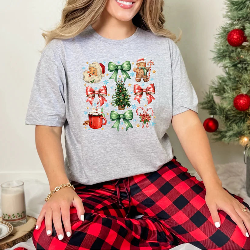 Vintage Christmas Coquette Sweatshirt or Tee